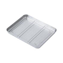 Assadeira De Aço Inoxidável Com Grelha Para Bolo, Churrasco, Assar, Grelhar, Forno, Ferramenta Para Assadeira De Aço Inoxidável Com Grelha Para Bolo, Churrasco, Assar, Grelhar, Forno, Ferramenta Para