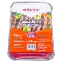 Assadeira de Alumínio com Tampa 1000 ml 12 Unidades Assadeira de Alumínio com Tampa 1000 ml 12 Unidades
