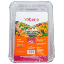 Assadeira de Alumínio com Tampa Pet 1000 ml 12 Unidades