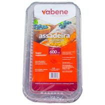 Assadeira de Alumínio com Tampa Pet 600 ml 12 Unidades Assadeira de Alumínio com Tampa Pet 600 ml 12 Unidades