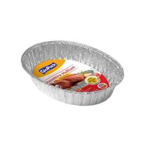 Assadeira de Aluminio Oval Giopack 4 Litros Com 5 Unidades