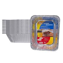 Assadeira De Aluminio Retangular Para Cozimento Descartável Sem Tampa Pra Viagem 4 Lts 10 Unidades Assadeira De Aluminio Retangular Para Cozimento Descartável Sem Tampa Pra Viagem 4 Lts 10 Unidades