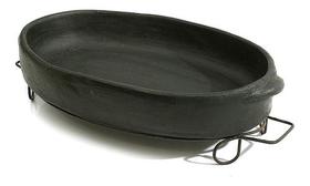 Assadeira De Barro Preto Capixaba Oval 30x20x6cm Forno e Servir Material Artesanal Assadeira De Barro Preto Capixaba Oval 30x20x6cm Forno e Servir Material Artesanal