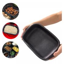 Assadeira de barro preto capixaba oval grande + 2 cumbucas Assadeira de barro preto capixaba oval grande + 2 cumbucas