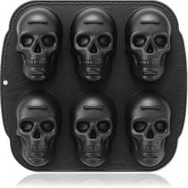 Assadeira de silicone HKNMTT Skull para bolo de pizza de Halloween