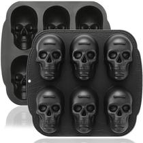 Assadeira de silicone HKNMTT Skull para bolo de pizza de Halloween