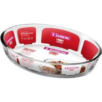 Assadeira De Vidro Borossilicato Resistente Oval 1,5L Freezer Micro Forno Sanremo Assadeira De Vidro Borossilicato Resistente Oval 1,5L Freezer Micro Forno Sanremo