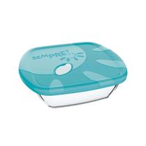 Assadeira de Vidro Com Tampa Quadrada 730ml Peq Alta Temp 03 Assadeira de Vidro Com Tampa Quadrada 730ml Peq Alta Temp 03