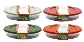 Assadeira de Vidro Hérmetica Oval - 2400ML