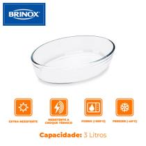 Assadeira de Vidro Marinex Oval Cheff 3L - Brinox