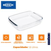 Assadeira de Vidro Marinex Retangular Cheff 1,6L - Brinox