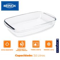 Assadeira de Vidro Marinex Retangular Cheff 3,6L - Brinox