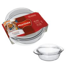 Assadeira De Vidro Terrina 2,3L Base 1,5L Tampa 0,8L Nadir