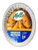 Assadeira Descartável De Alumínio 4l Oval Mello (20unid)
