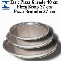 Assadeira Forma Pizza 3 Peças + 1 Espátula De Alumínio - Alumínio Leste