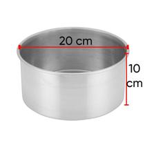 Assadeira Forma Redonda Reta N3 de Alumínio 20 x 10 cm - Aluminio AMJ