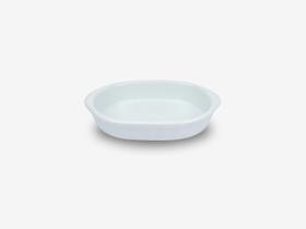 Assadeira Forma Refratária Oval 25,5cm em Porcelana Branca