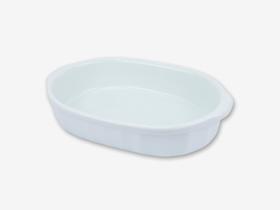 Assadeira Forma Refratária Oval 30cm em Porcelana Branca