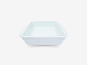 Assadeira Forma Refratária Quadrada 20cm para Forno em Porcelana Branca Assadeira Forma Refratária Quadrada 20cm para Forno em Porcelana Branca