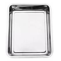 Assadeira Forma Retangular Alta Aço Inox 45 x 35 x 4cm
