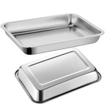 Assadeira Forma Retangular em Aço Inox 40cm Para Forno Cozinha Assar Carnes Bolos Legumes - Ke Home