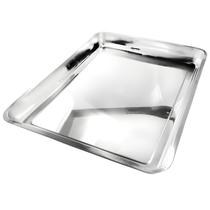 Assadeira Forma Retangular em Aço Inox 50cm Para Forno Cozinha Assar Carnes Bolos Legumes - Ke Home