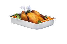 Assadeira Forma Tabuleiro Retangular Extra Alta Alumínio Premium Polido Tamanho 3