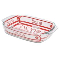 Assadeira Funda de Vidro Retangular Com Alça 2 L