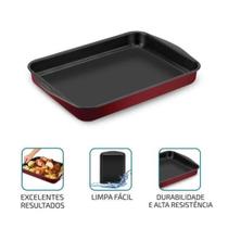 Assadeira Funda Retangular Antiaderente Rochedo Dura + 37cm - CXM / 6 Assadeira Funda Retangular Antiaderente Rochedo Dura + 37cm - CXM / 6