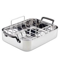 Assadeira KitchenAid revestida de 5 camadas com prateleira removível 38x29cm