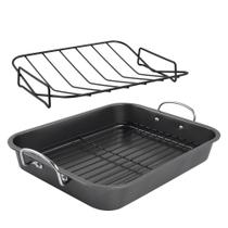 Assadeira KitCom Antiaderente em Aço Carbono 9.5QT com prateleira de 40 cm Assadeira KitCom Antiaderente em Aço Carbono 9.5QT com prateleira de 40 cm