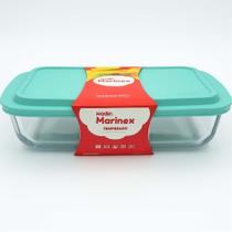 Assadeira Lasanheira Marinex com Tampa Azul 3,7 Litros - Nadir R6537