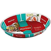 Assadeira lasanheira Refratario de Vidro Oval 1.6 Litros Travessa Marinex