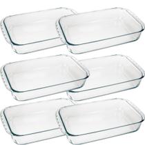 Assadeira Lasanheira Retangular Funda 6 Peças - Marinex