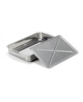 Assadeira Marcolar Retangular Alta Abas Em Alumínio Polido