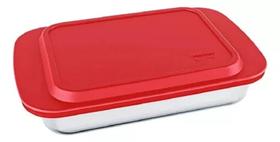 Assadeira Marinex lasanheira 2900mL de vidro Com Tampa plástica