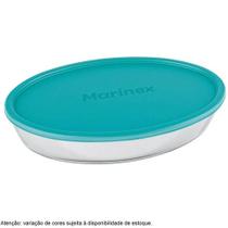 Assadeira oval 3,2 litros com tampa plástica - marinex