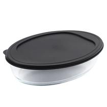 Assadeira Oval De Vidro Com Tampa 3L 07845 - Mor Assadeira Oval De Vidro Com Tampa 3L 07845 - Mor