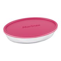 Assadeira Oval Vidro 1,6 L Costela Doces Marinex Com Tampa
