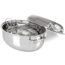 Assadeira Oval Viking de Aço Inoxidável 8,5 Quartos Assadeira Oval Viking de Aço Inoxidável 8,5 Quartos
