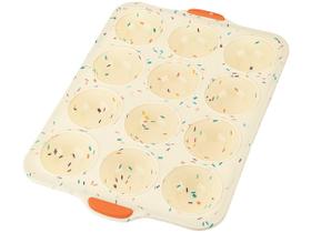 Assadeira para Cupcake de Silicone e Metal - Retangular com Alça 12 Cavidades Hercules