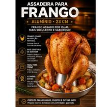 Assadeira para Frango e Chester Vertical com Cone Alumínio 23cm