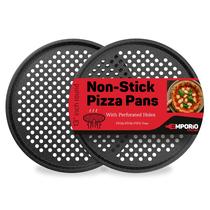 Assadeira para Pizza Emporio Kitchen 33 cm Antiaderente Perfurada - Kit com 2 Assadeira para Pizza Emporio Kitchen 33 cm Antiaderente Perfurada - Kit com 2