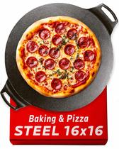 Assadeira para Pizza OLEEK 41x41 cm em Aço Carbono