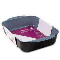 Assadeira Preta Antiaderente Retangular 30x22cm - Hercules Assadeira Preta Antiaderente Retangular 30x22cm - Hercules