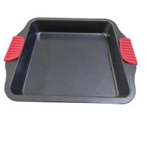 Assadeira Quadrada Andiaderente Alça silicone 28x25x4cm - BIGSUL