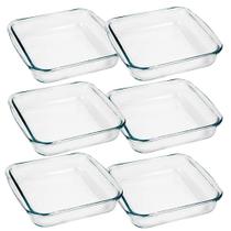 Assadeira Quadrada Média 6 Peças - Marinex Assadeira Quadrada Média 6 Peças - Marinex