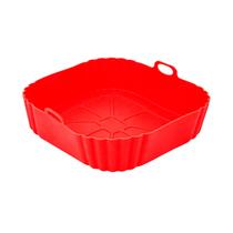 Assadeira Quadrada Silicone Cozinha Legumes Multiuso Forma Culinário Fritadeira Elétrica Air fryer Assadeira Quadrada Silicone Cozinha Legumes Multiuso Forma Culinário Fritadeira Elétrica Air fryer