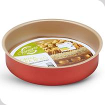 Assadeira Redonda com Fundo Removível Fornerie Antiaderente Cereja Marcolar Assadeira Redonda com Fundo Removível Fornerie Antiaderente Cereja Marcolar