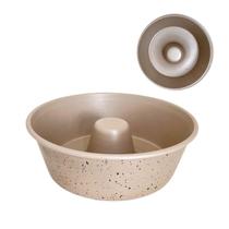 Assadeira Redonda De Pudim Bolo Com Furo no Meio Cor Granito Externo Aluminio Com Teflon Antiaderente Não Gruda